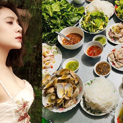 Hồ Bích Trâm nấu mâm cơm cho 10 người nhìn là&nbsp;thèm